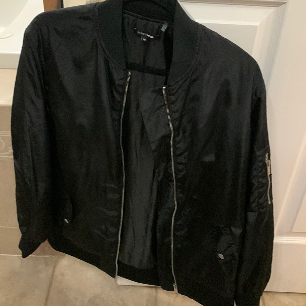 FashionNova black riveted jacket